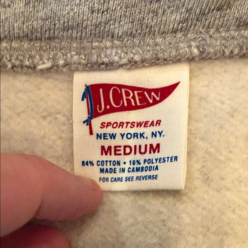 J. Crew Light Gray Men's Sweatshirt Cardigan